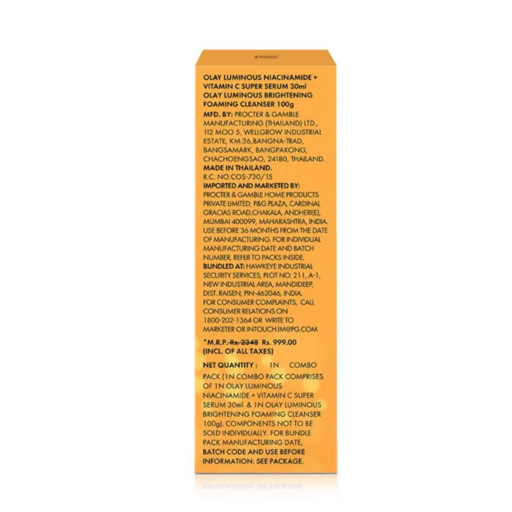 Olay Hydration Boost Kit With Niacinamide + Vitamin-C Super Serum & Cleanser
