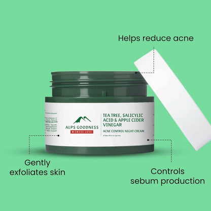 Alps Goodness Tea Tree, Salicylic Acid & Apple Cider Vinegar Acne Control Night Cream