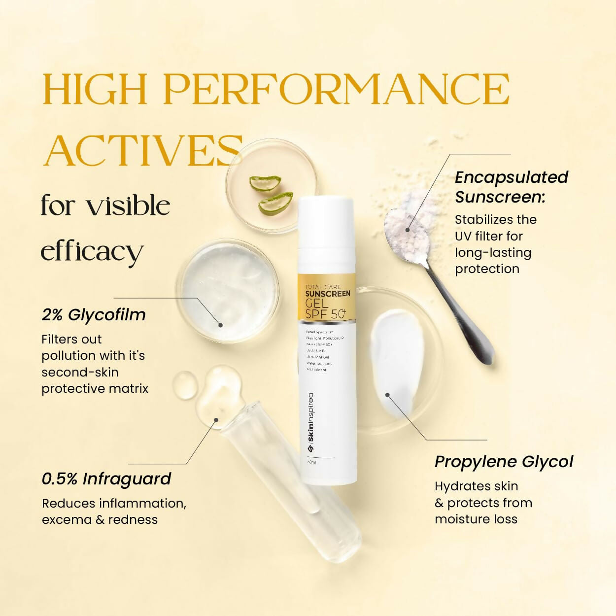 SkinInspired Total Care Gel Sunscreen Spf 50+